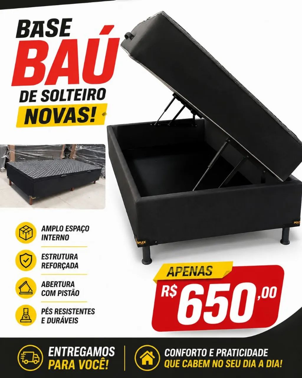 BASE BAÚ DE SOLTEIRO NOVOS 