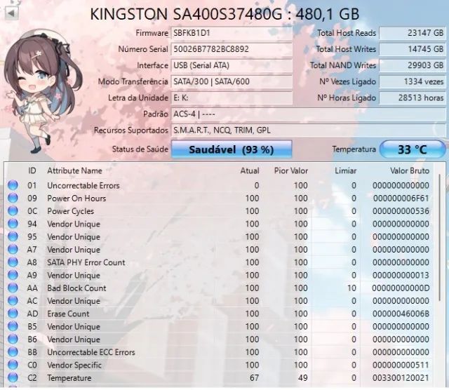 SSD Kingston 480gb