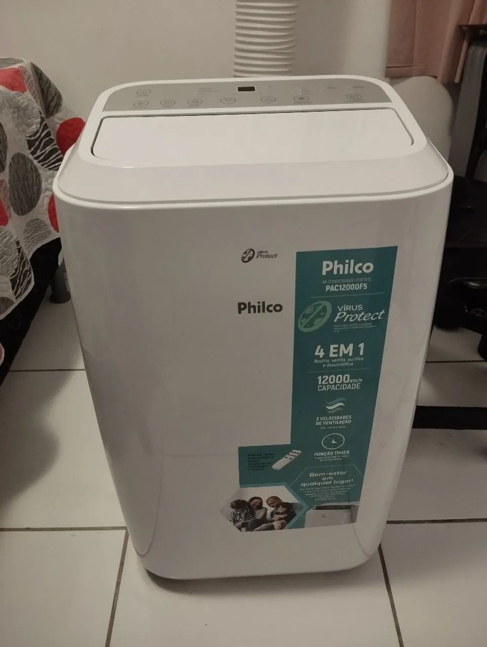 Ar condicionado portátil Philco 12.000 Btu
