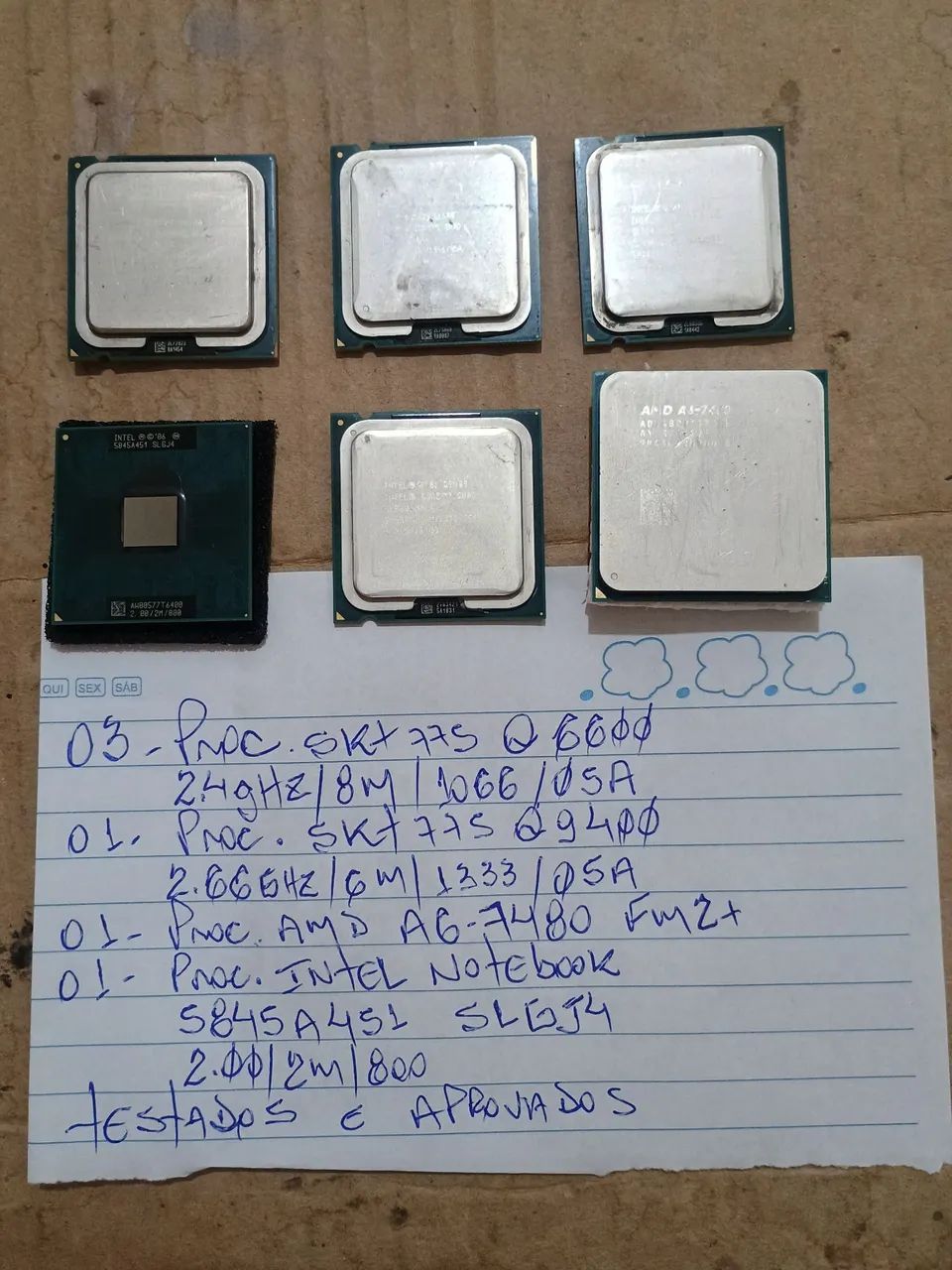 LOTE DE PROCESSADORES INTEL SKT 775 (TESTADOS) - Foto 2
