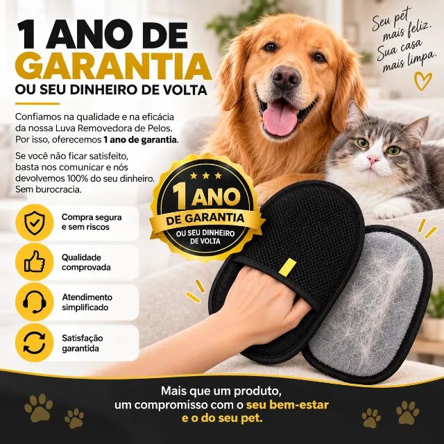 Luva Tira Pelo Pet Para Pets Sofá E Roupas - Original - Foto 2