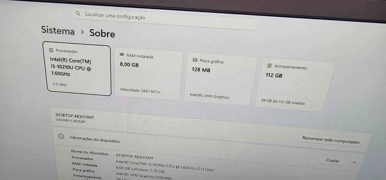 Computador All In one LG i5 de decima geração  - Foto 4