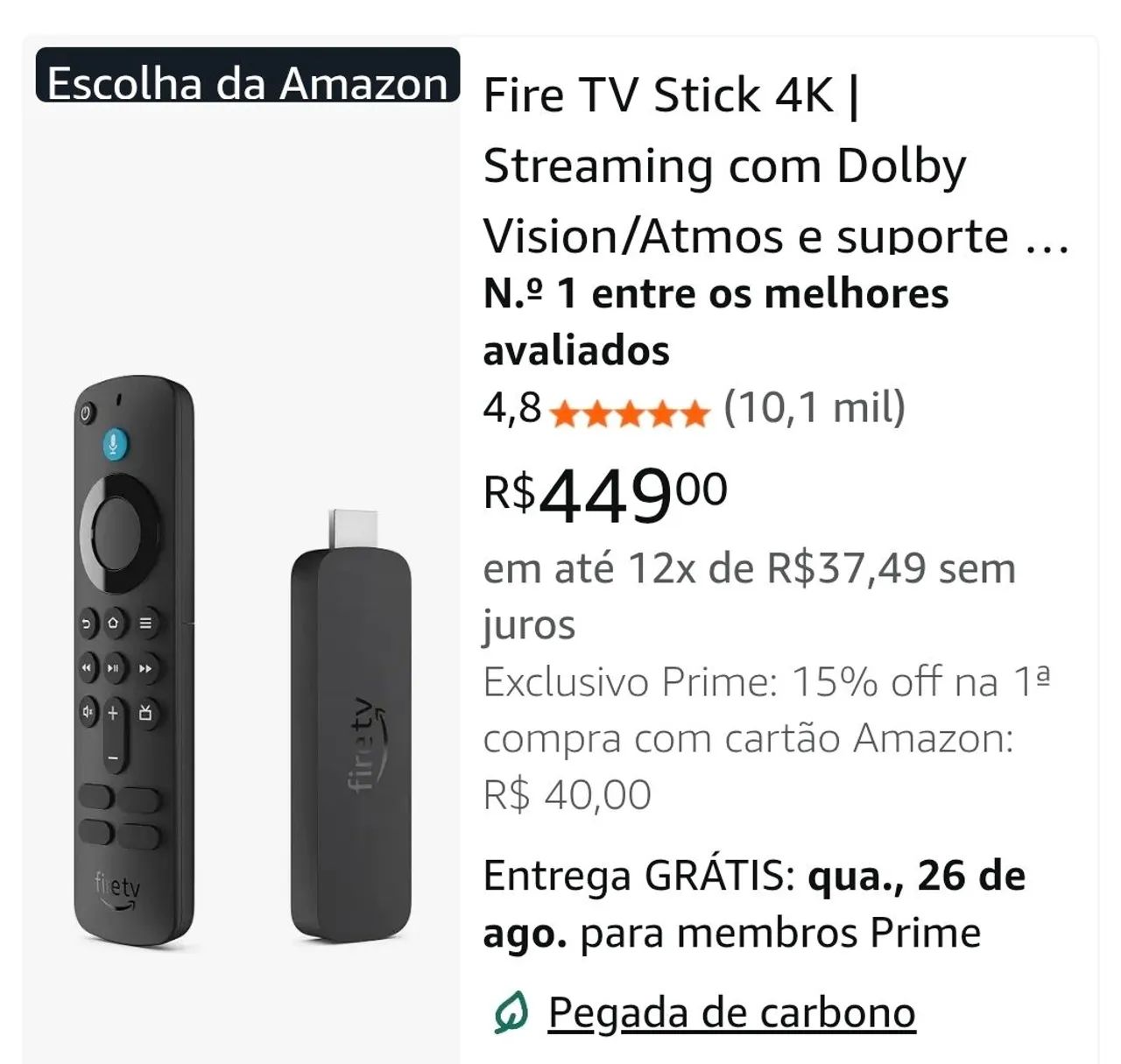 Fire TV Stich 4k Amazon - Foto 3