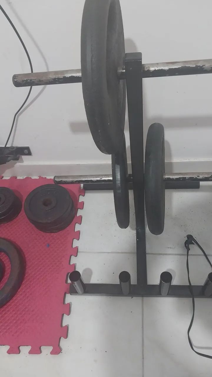 Anilhas peso musculação exercícios  - Foto 3