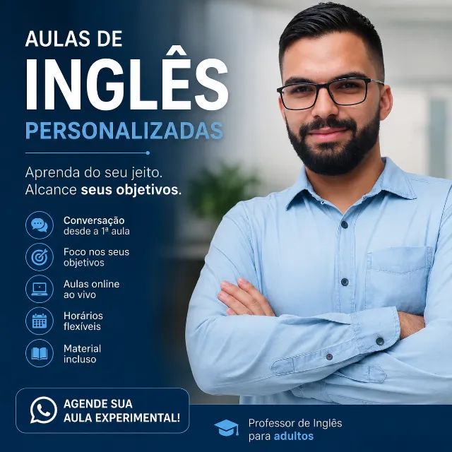 Aulas de Inglês Online com Professor Particular