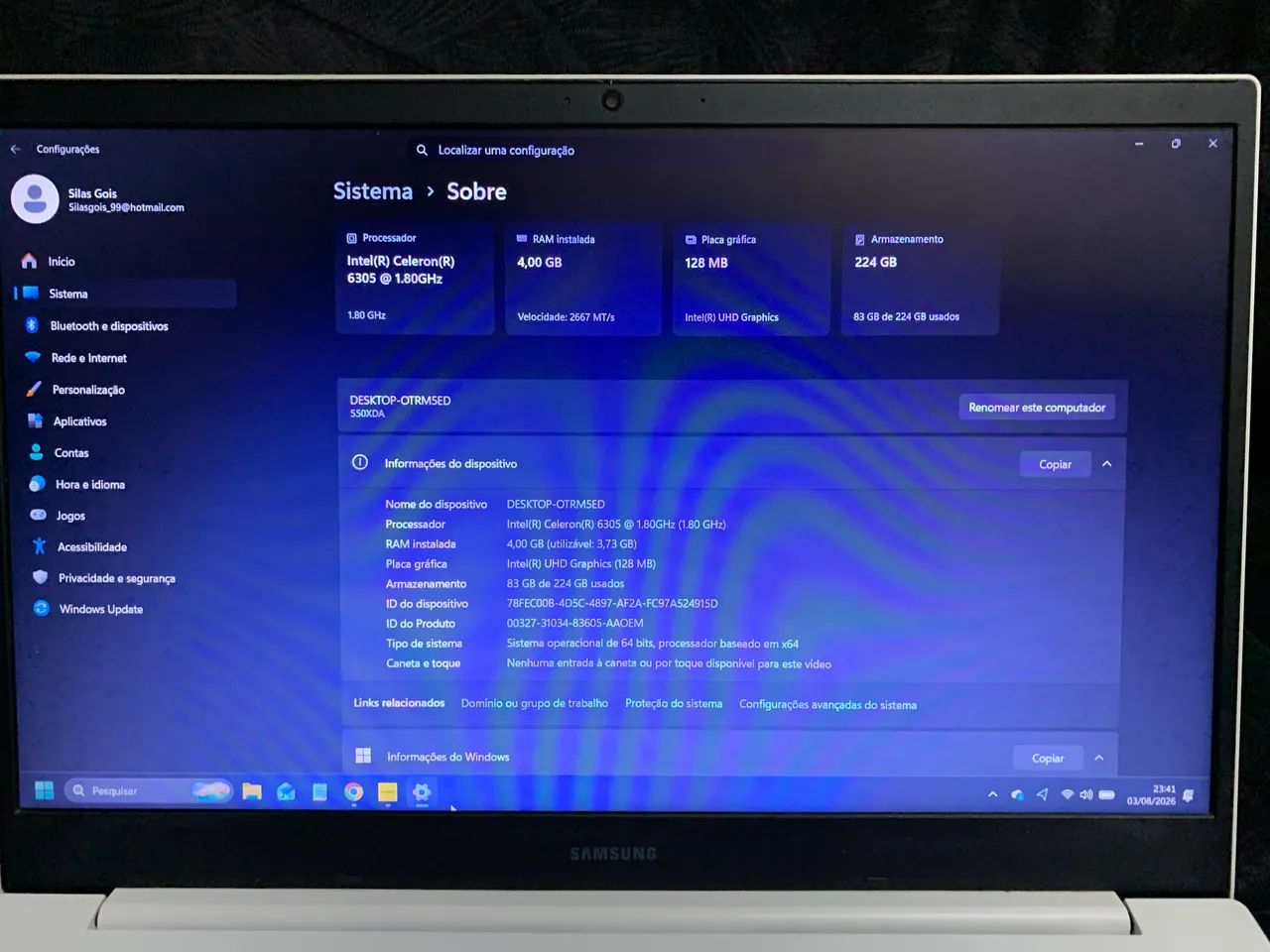 Samsung Book 2021 NP550XDA  - Foto 5