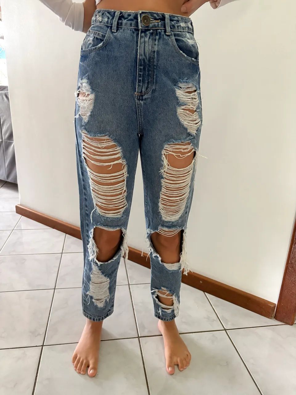 Calça jeans feminina tamanho 34 - Foto 2