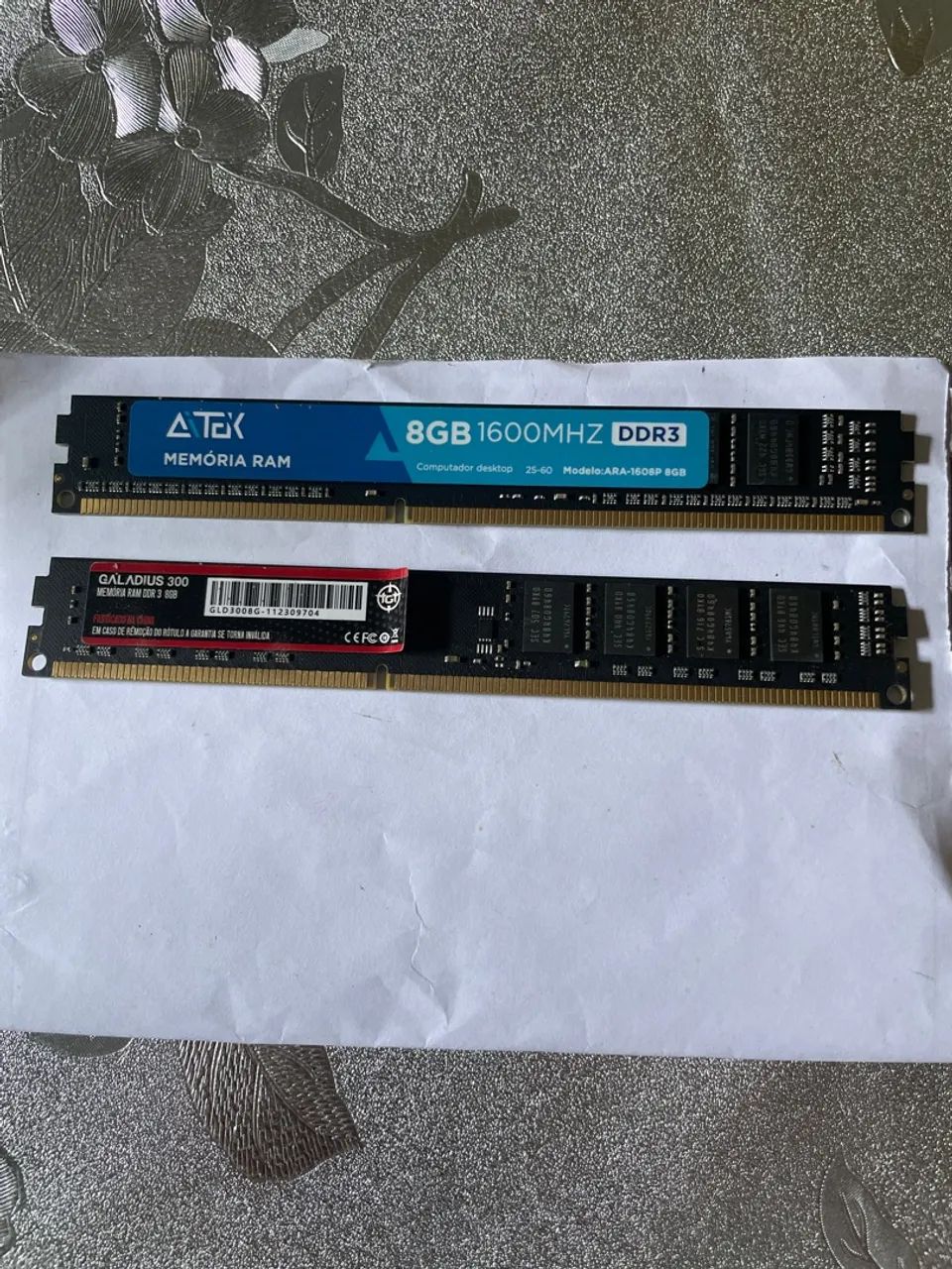 2 Memória RAM DDR3 16GB 2x 8