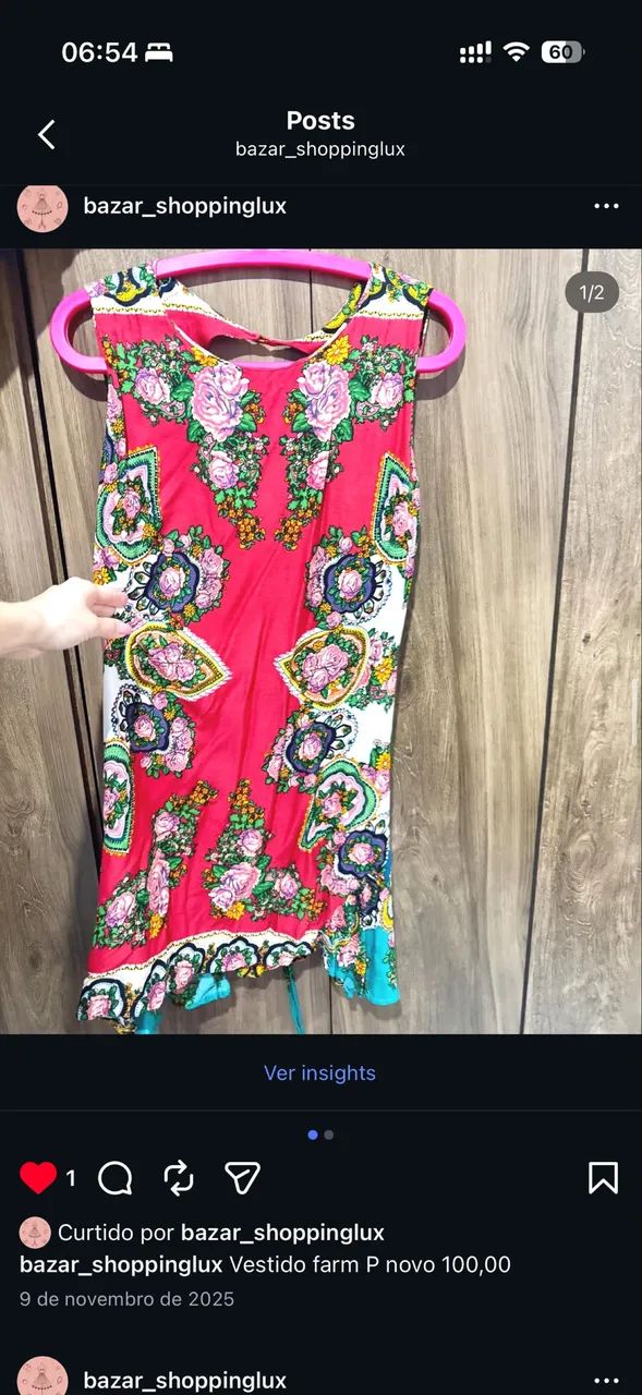 Vestido farm P 90,00