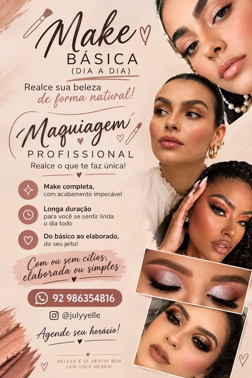 Maquiagem básica e elaborada