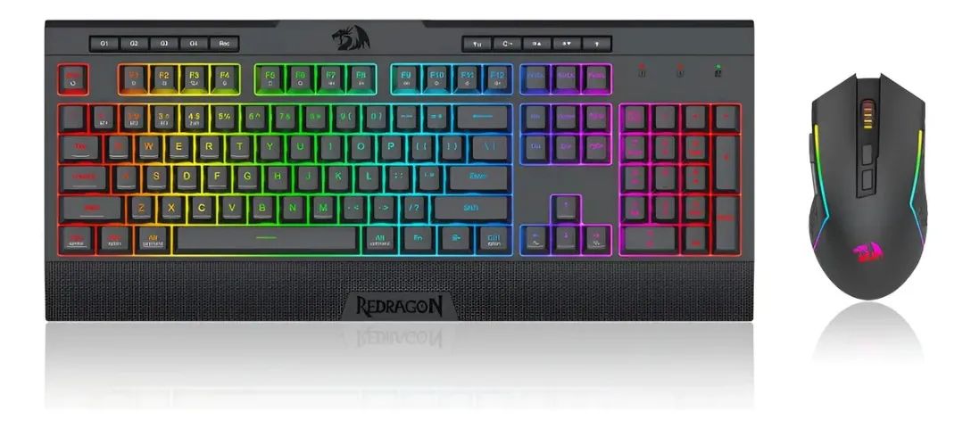 Kit Teclado e Mouse Gamer Redragron S151 Pro RGB Inglês - Foto 2