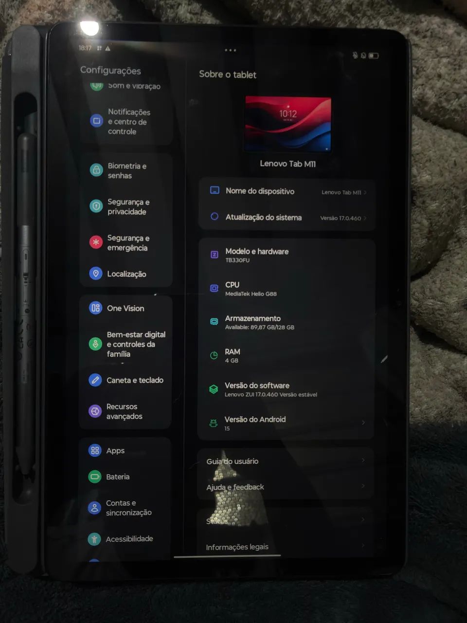 Tablet Lenovo Tab M11 128GB + Caneta Original + Capa ? Impecável - Foto 3