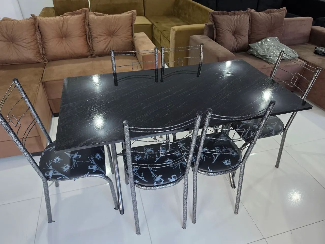 MESA 6 CADEIRAS MÁRMORE NOVA - Foto 3