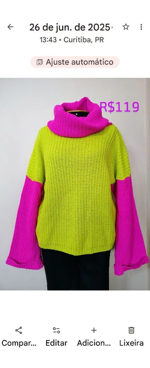 Blusa tricô 