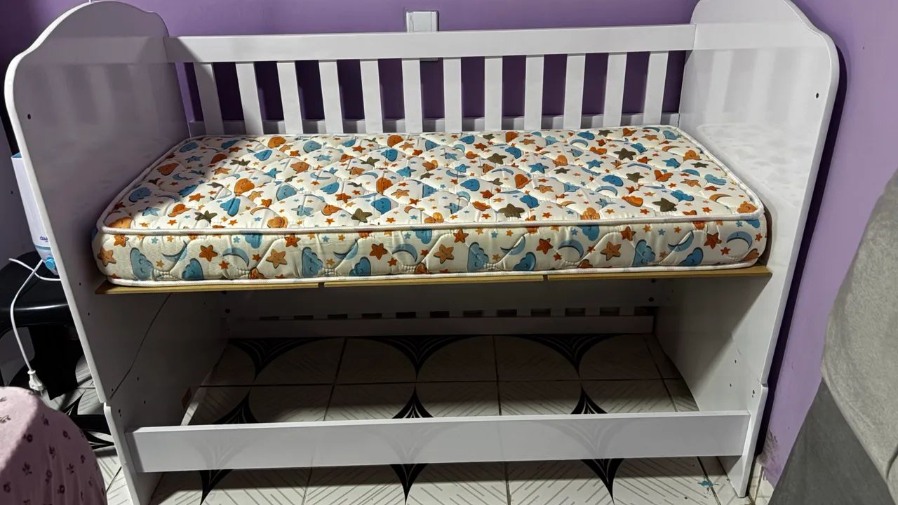 Berço 2 em 1 + Colchão  - Foto 4