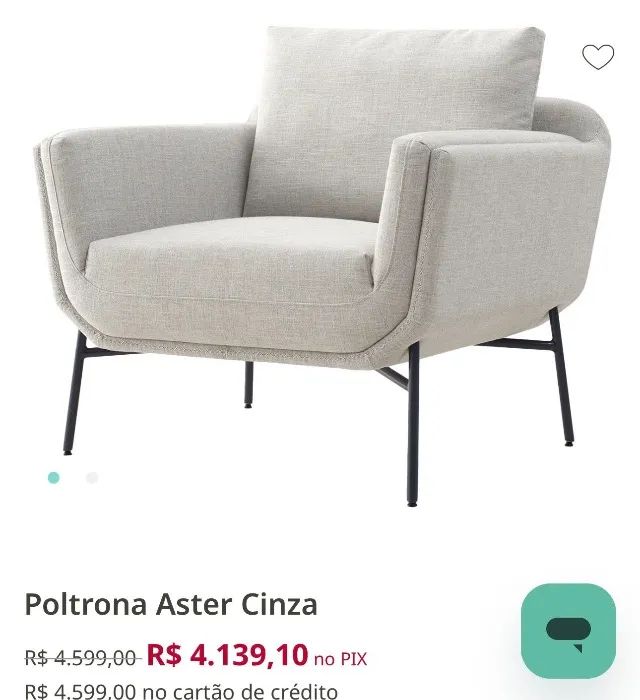 Poltrona Aster Cinza WESTWING - Foto 3