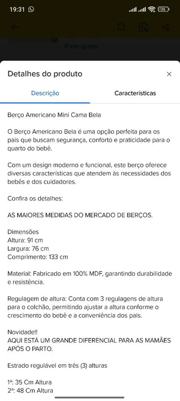 Vendo Berço,mini cama 2 em 1  - Foto 5