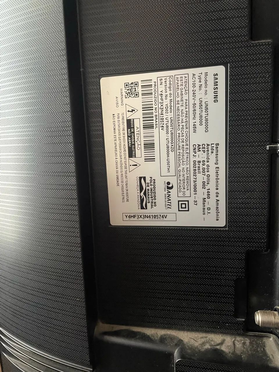 TV Samsung un50tu8000g 50 polegadas sem imagem para retirada de peças  - Foto 2