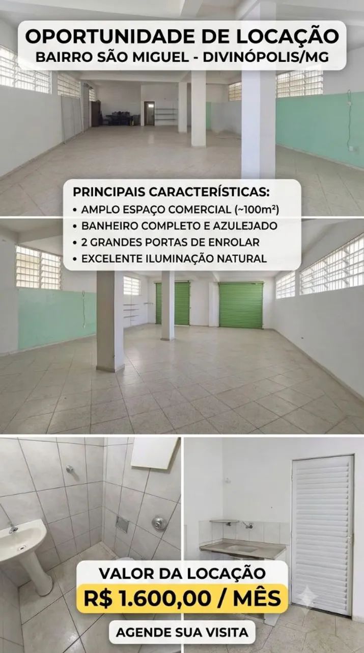 EXCELENTE IMOVEL COMERCIAL DE 100M² - a 5 minutos do centro de Divinópolis 
