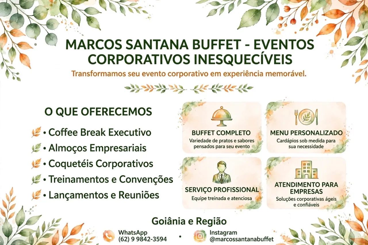 SERVIÇO DE BUFFET COMPLETO EM GOIÂNIA E REGIÃO - MARCOS SANTANA BUFFET - Foto 2