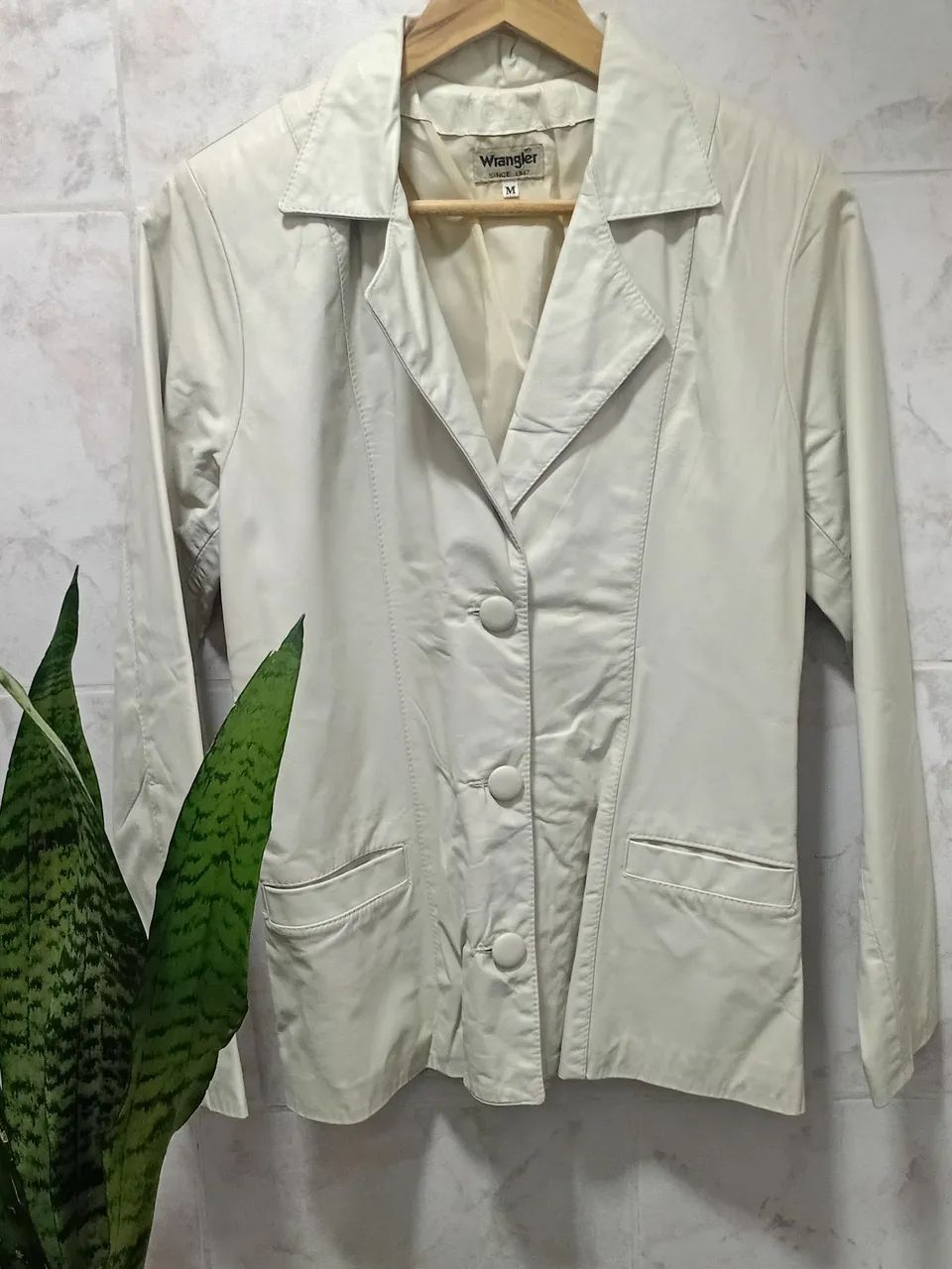 Blazer feminino de couro wrangler M