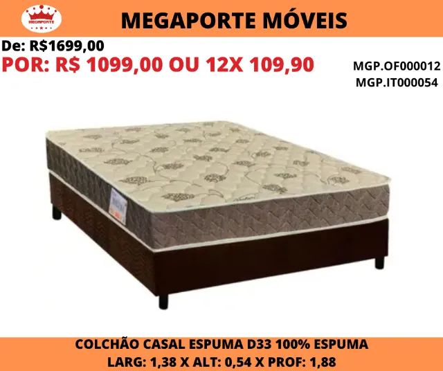 Conjunto Box Espuma D33 Casal