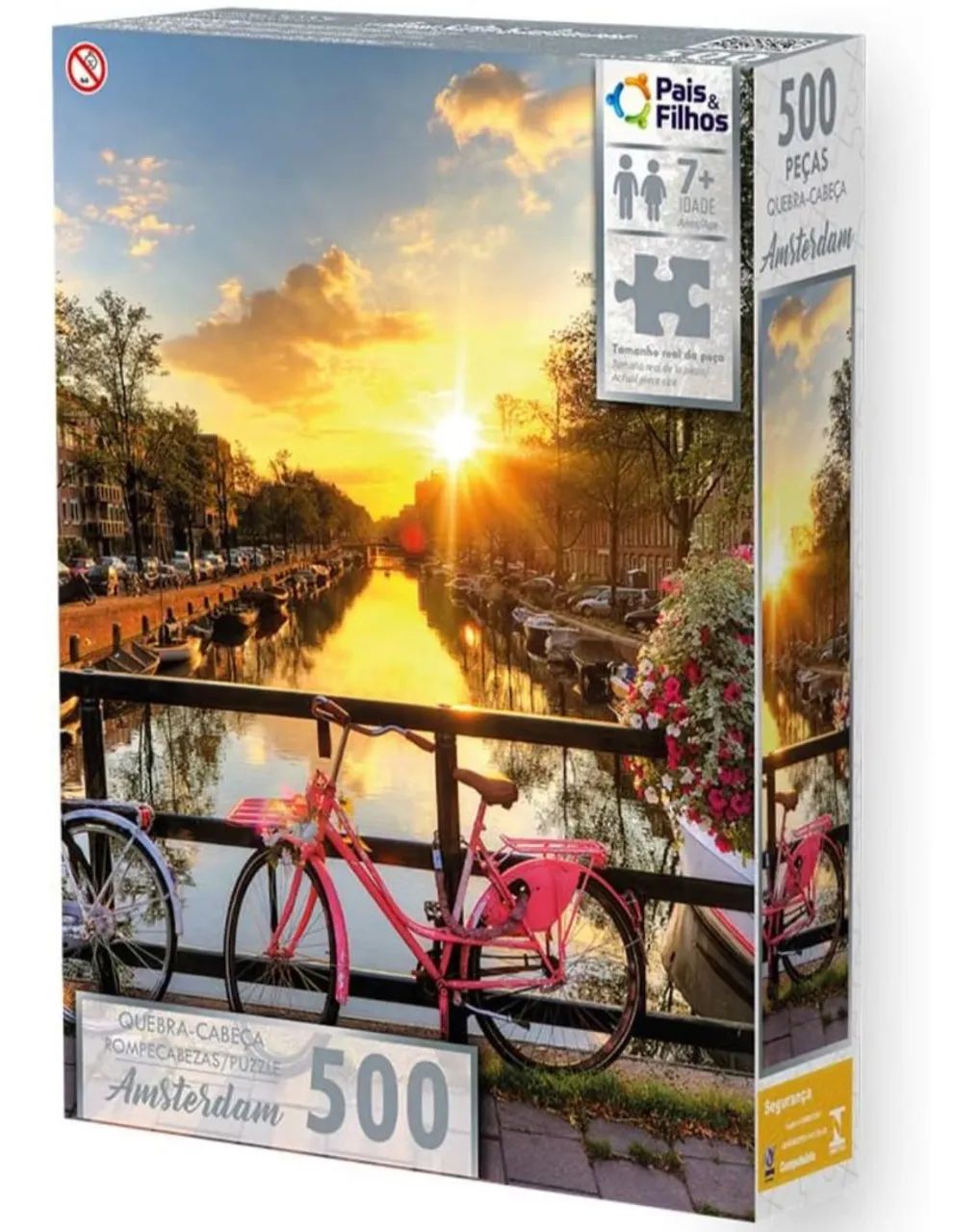 Quebra-Cabeça Amsterdam, 500 Peças - Foto 3