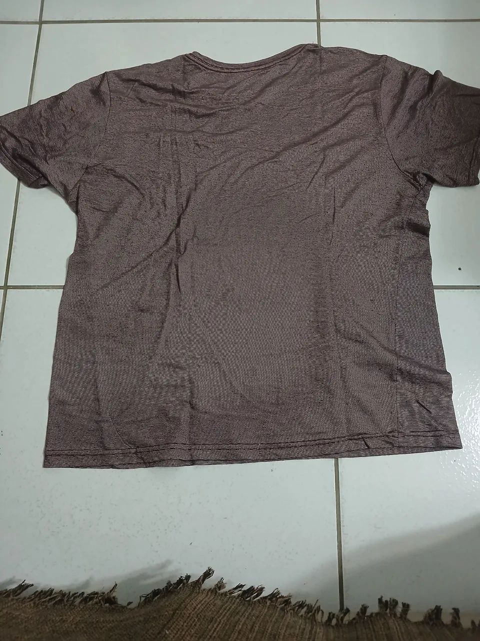 Camisa Masculina Roxa Listrada de linho - Foto 2