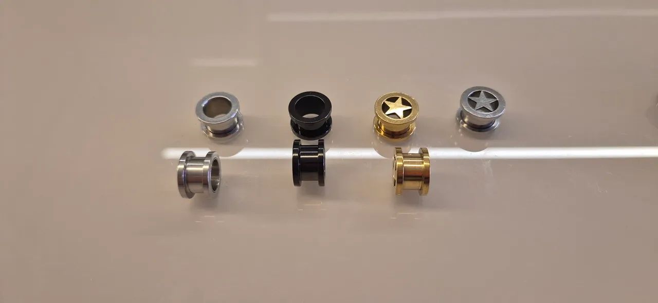 Alargadores de orelha 12mm aço.  - Foto 5