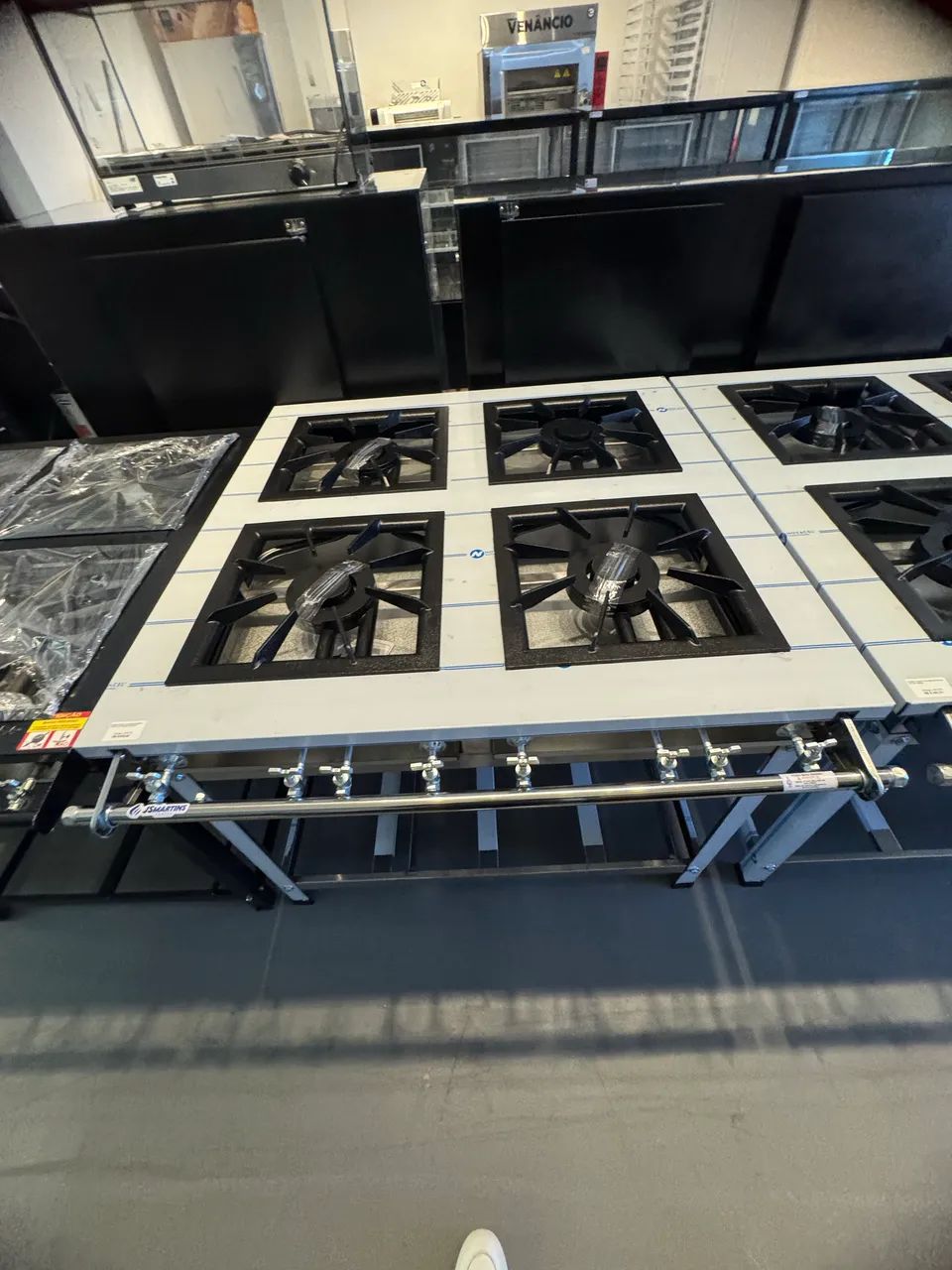 Fogão inox 4 queimadores duplos 40x40 novo  - Foto 3