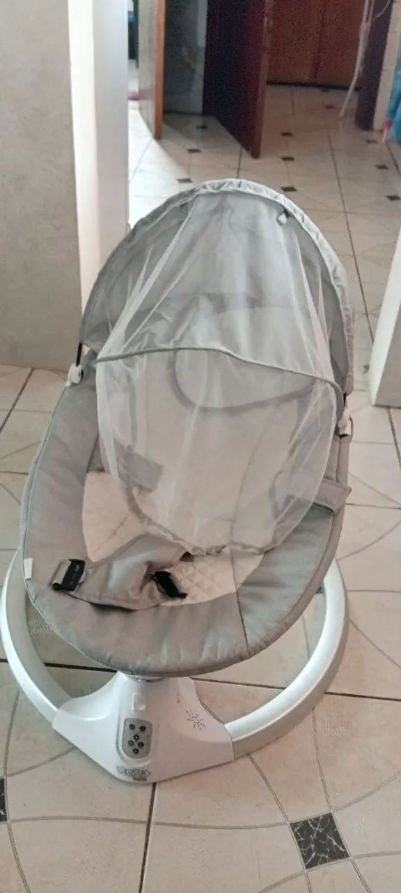 Cadeira De Balanço Elétrica Inteligente Bebê Com Mosquiteiro - Foto 2