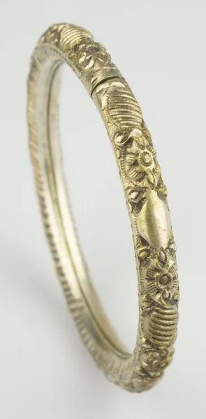 Pulseira escrava indiana em prata 