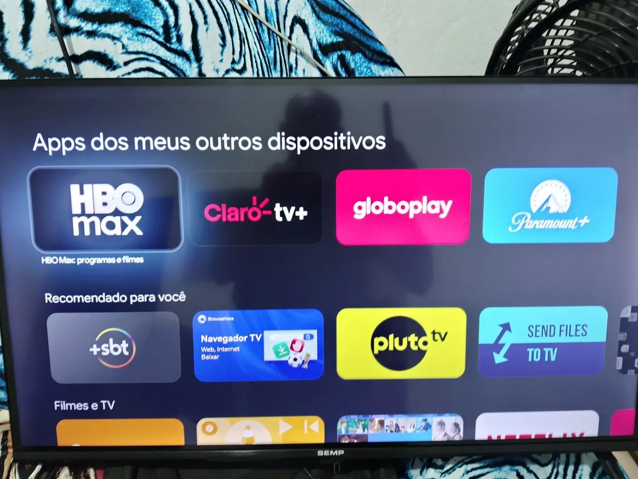 Tv smart Android Semp 32 polegadas completa bem conservada  - Foto 5