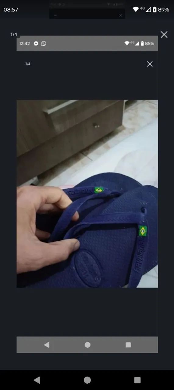 2 pares de chinelos Havaianas 