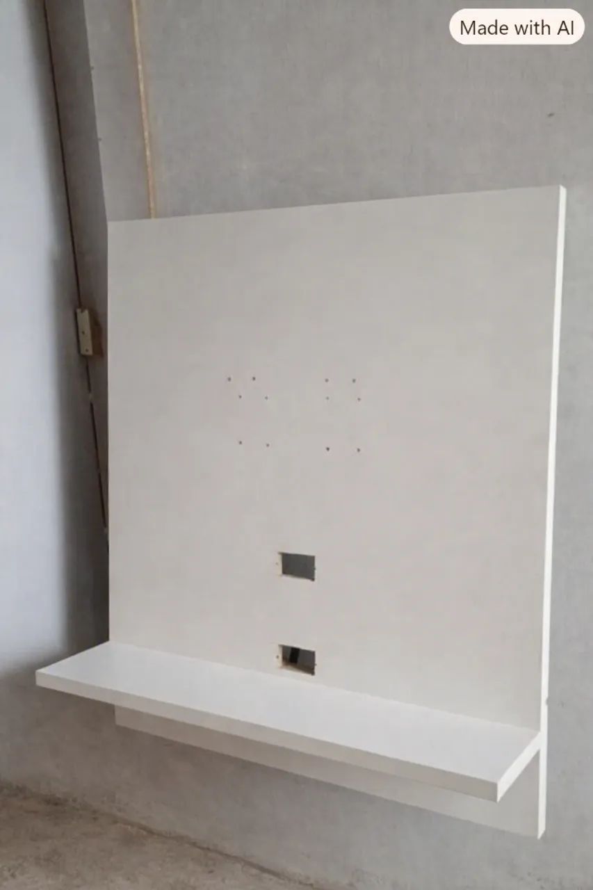 Painel para TV Suspenso 100% Mdf 43 polegadas 1,20 x 90cm Branco - Usado Bom estado