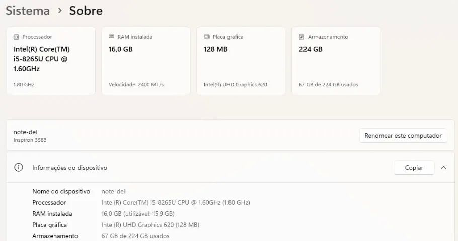 Notebook Dell Core i5, 16gb RAM, 240gb SSD, Windows 11 - Foto 5