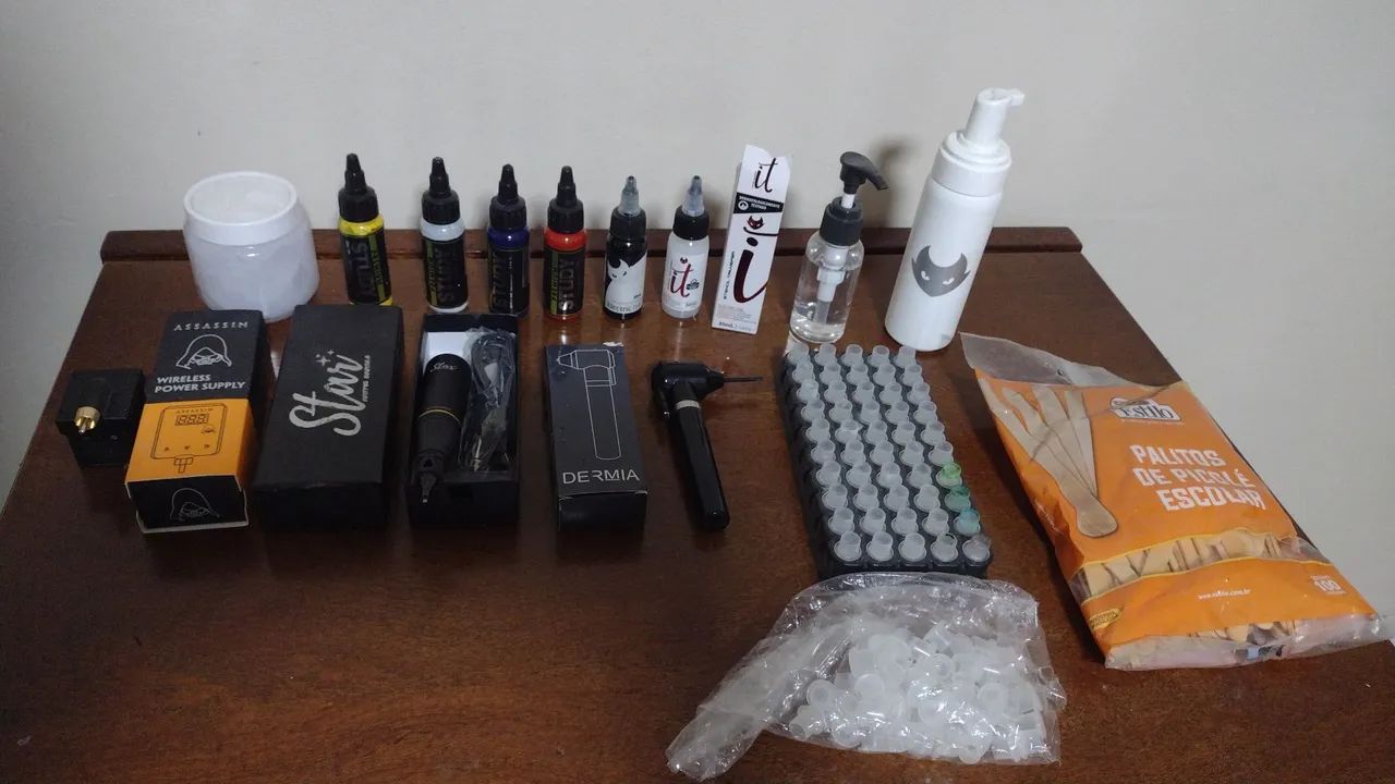 Mesa articulada + kit tattoo tatuagem  - Foto 2