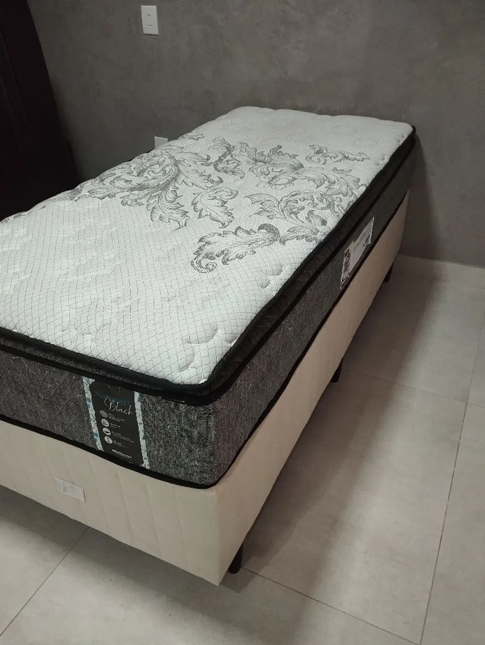 Cama de solteiro colchão minaspuma e a base  - Foto 3