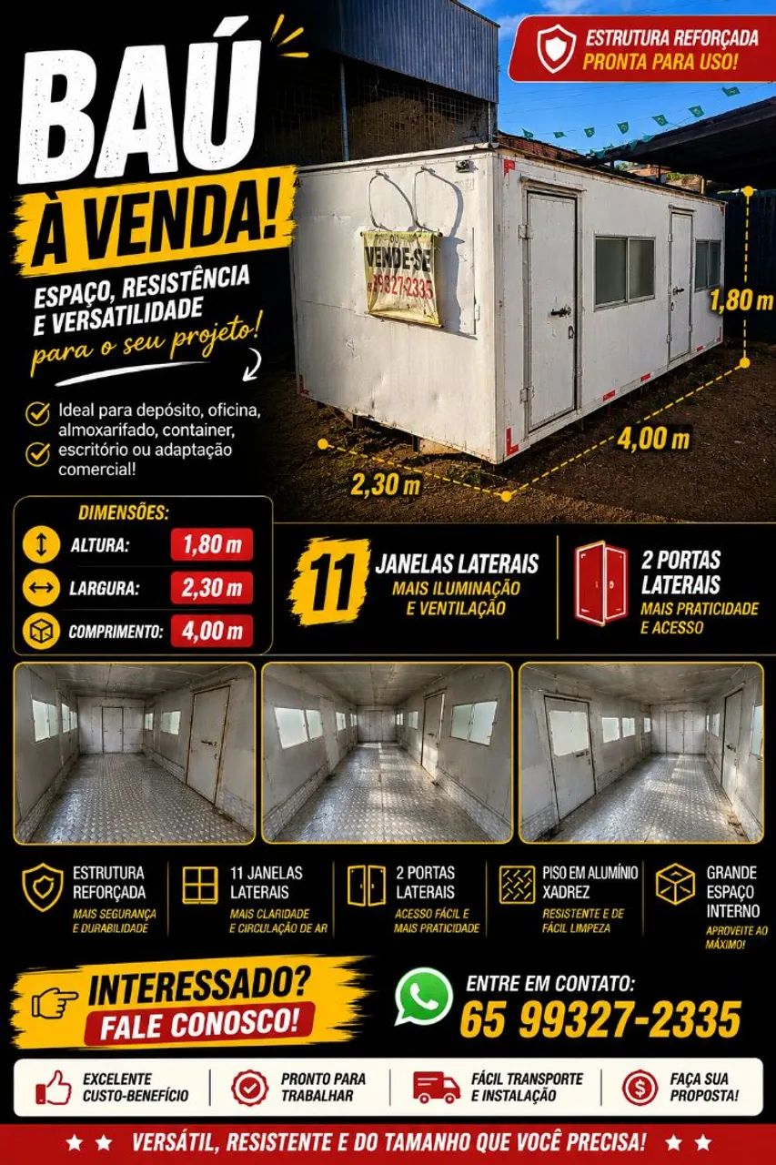 BAÚ e CONTAINER (4x2,30x1,80)