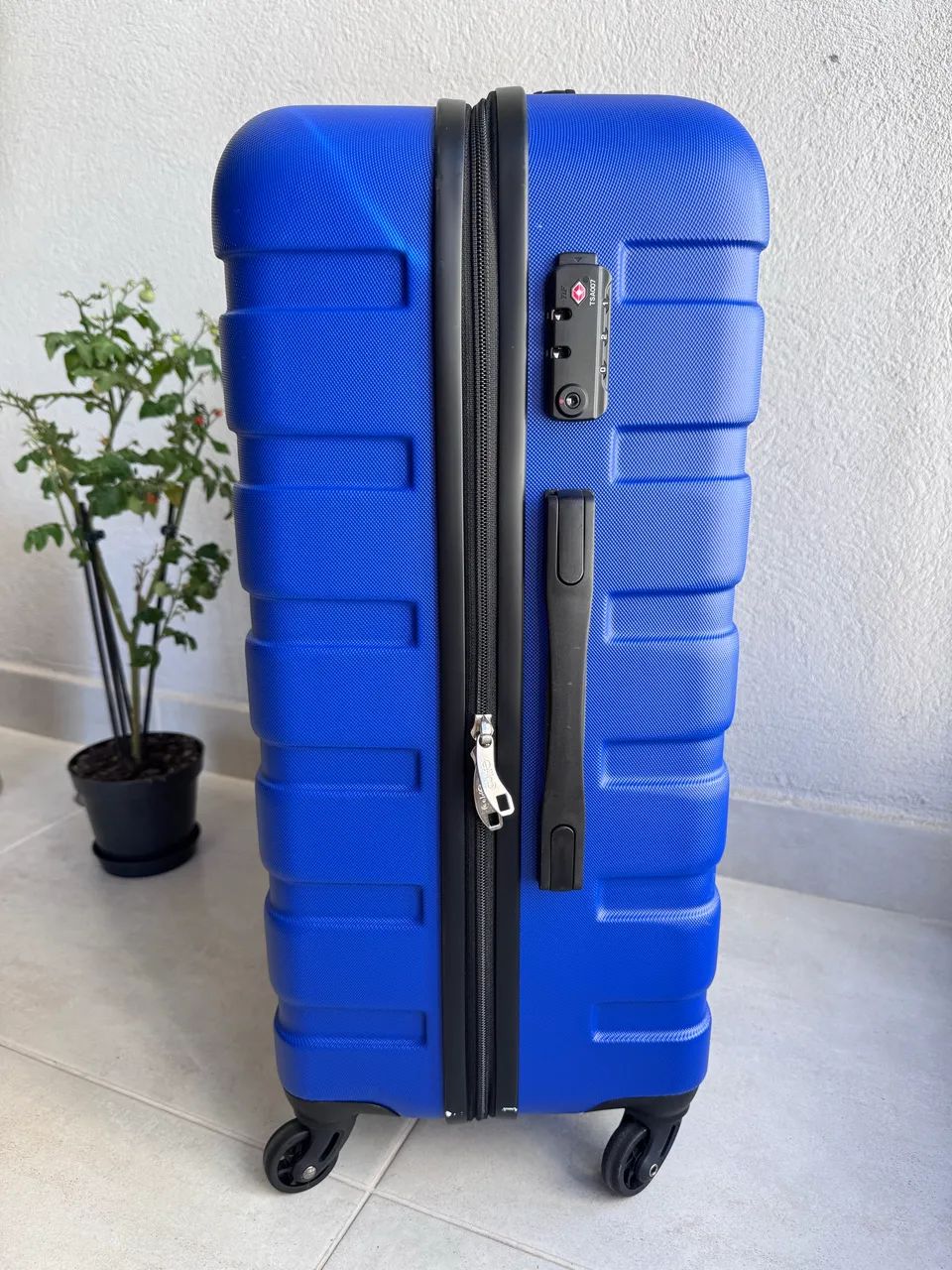 Mala Média Importada Coolife Rígida Azul (Cadeado TSA e Rodas 360°) - Foto 3
