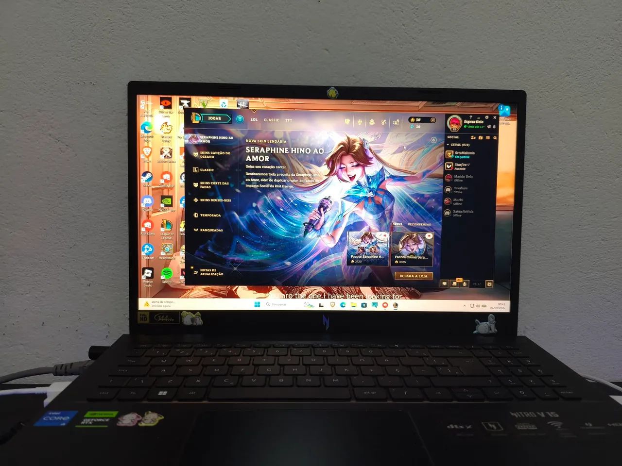 Vendo Acer nitro v15 com upgrades. Preço fixo.