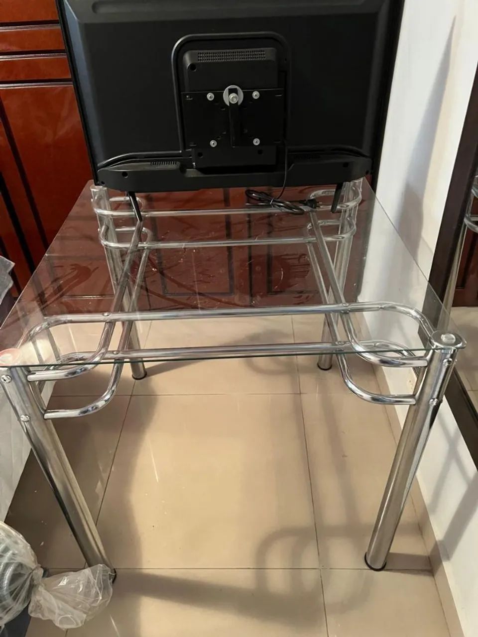 Mesa quadrada vidro 80cmx 80cm - Foto 3