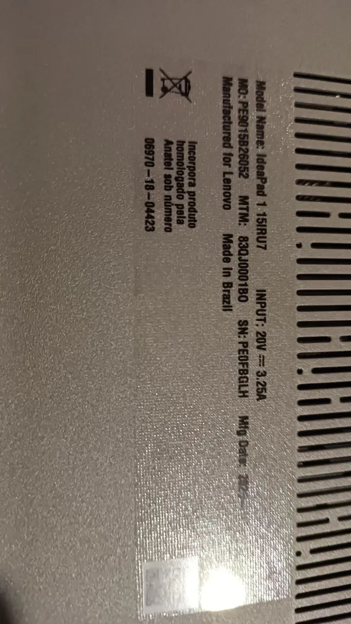 Lenovo IdeaPad 1 i3 13ª Geração 8GB SSD 256GB Windows 11