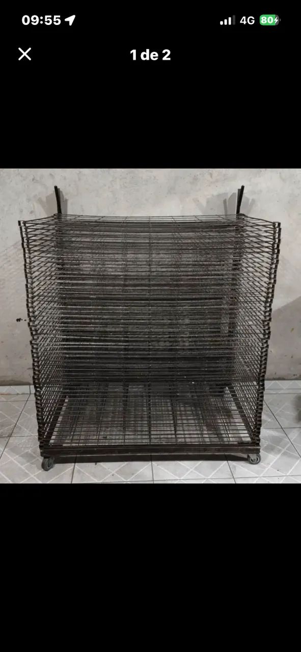 Grade secadora metálica para serigrafia usada - Foto 2
