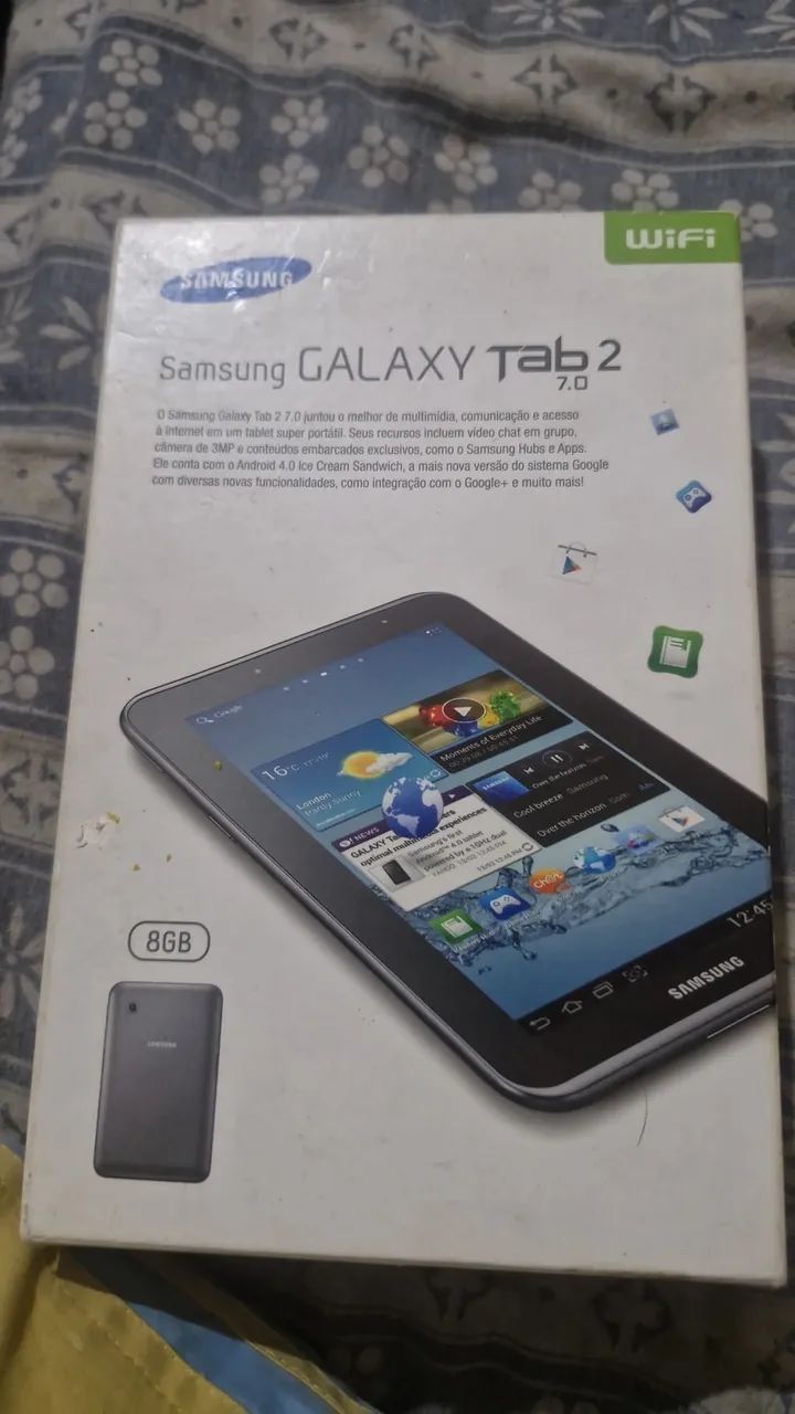 Tablet Samsung  na caixa