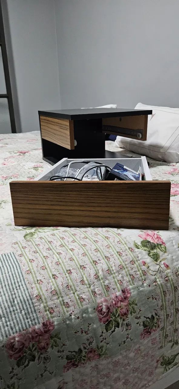 Kit 2 Mesa de cabeceira com gaveta em MDF - Foto 6