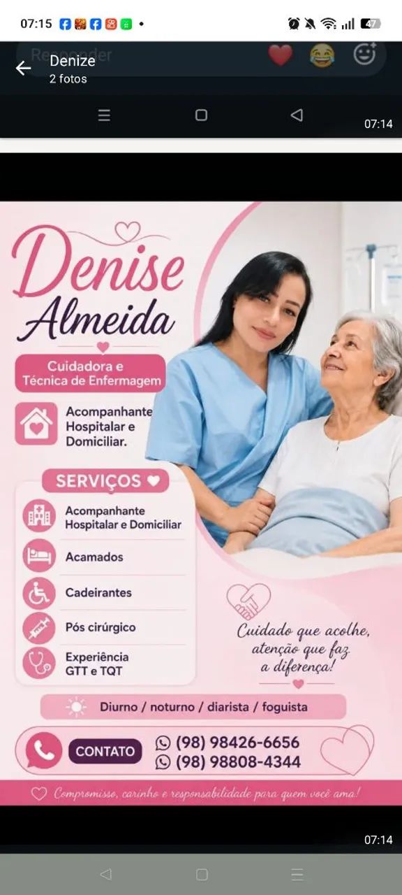 Cuidadora de idosos 