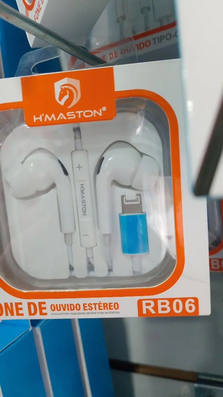Fone com fio H'maston/ entrada tipo C ou iPhone - Foto 2