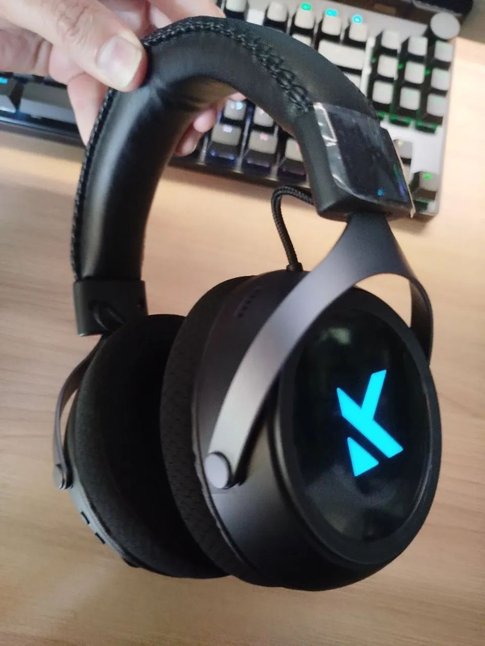 Headset Gamer MCHOSE X9, RGB, Wireless, Bluetooth, PC, PS5, Celular  - Foto 2