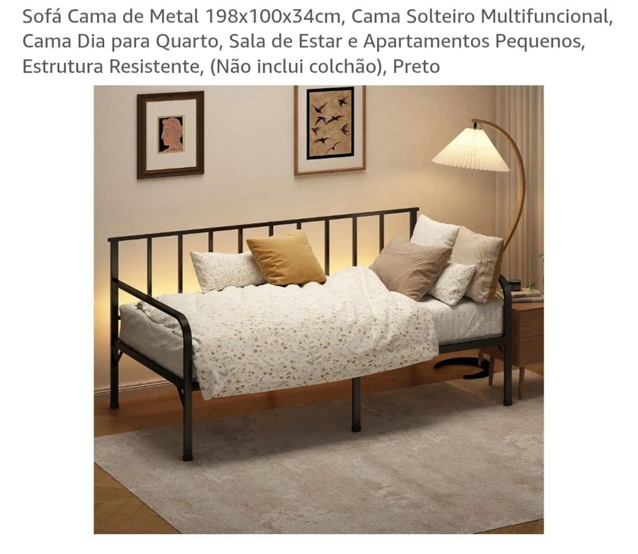 SOFÁ-CAMA NOVO (Sem colchão)  - Foto 3